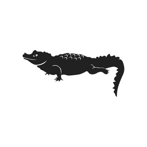 鳄鱼图标矢量隔离白色背景为您的 web 和移动应用程序设计, 鳄鱼徽标概念