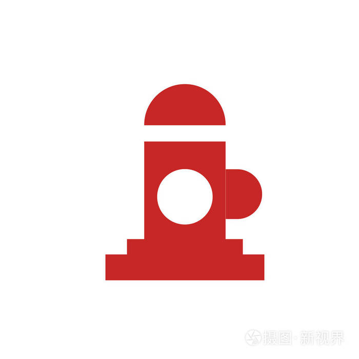 在白色背景下的消火栓图标矢量符号和符号隔离