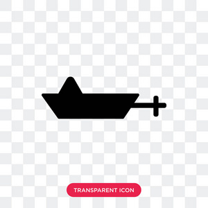 船矢量图标隔离在透明的背景上, 船标志 d