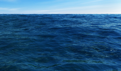 海洋和天空的 3d 渲染