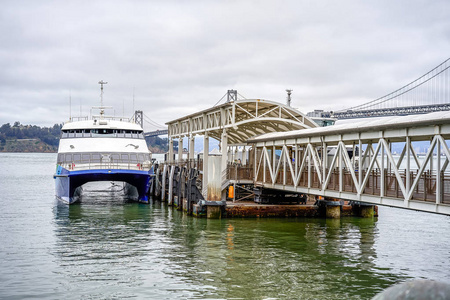 渡轮码头在港口, 旧金山, 美国