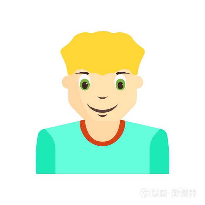 男孩的头像图标矢量隔离在白色背景为您的 web 和移动应用程序设计