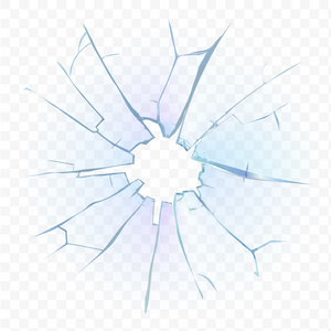 破碎的透明玻璃或结霜的窗户窗格格仔格子背景上.矢量照片