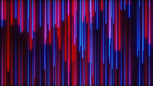 许多垂直霓虹灯线, 抽象计算机产生的背景, 3d 渲染