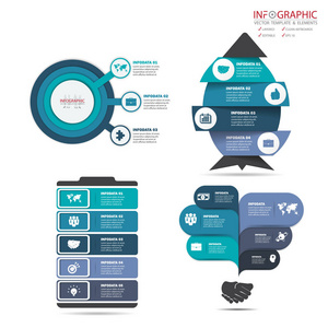 矢量抽象元素图表设置 34, 56 选项。为商务财务布局工作流程时间线信息演示等设计。抽象图表3d 矢量丛