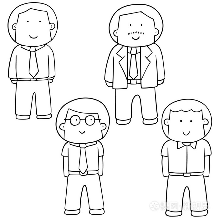 向量集的商人插画-正版商用图片0s8u3b-摄图新视界