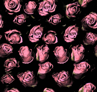 无缝背景图黑色玫瑰花
