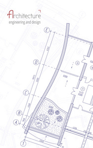 建筑矢量背景。蓝建计划的轮廓和标志建筑 工程和设计公司
