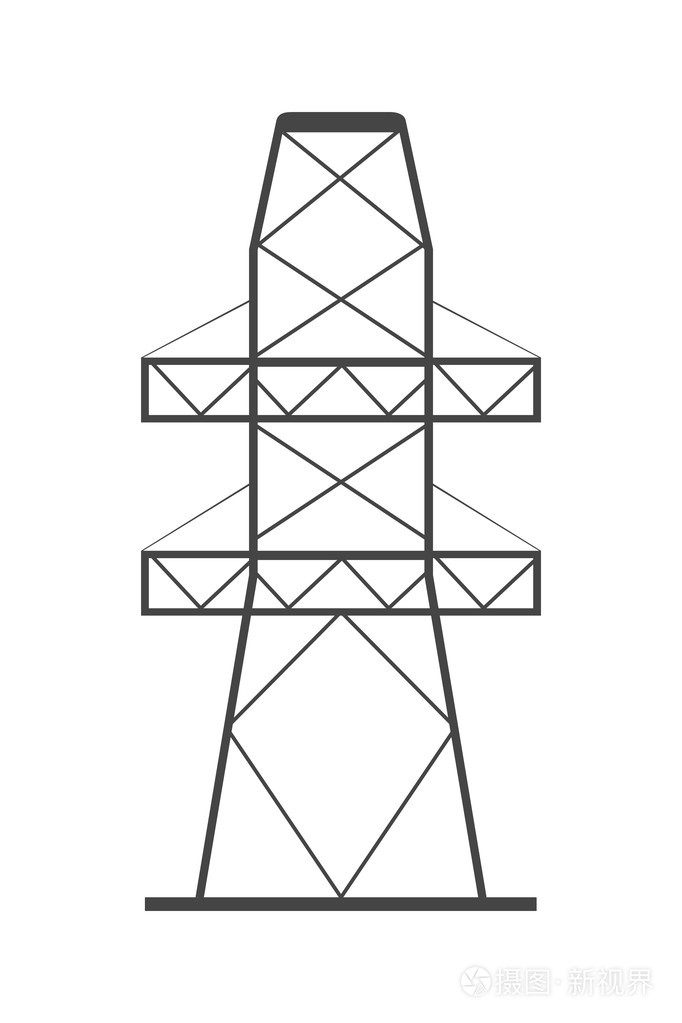电力塔图标插画-正版商用图片0s98p8-摄图新视界