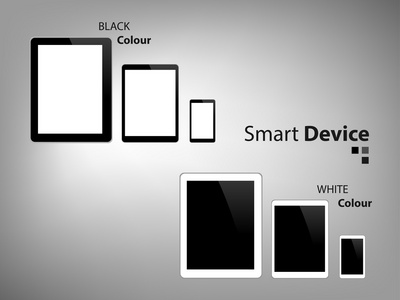 智能设备平板电脑及智能手机矢量