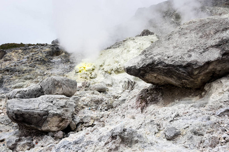 印度尼西亚苏门答腊 Sibayak 火山火山口