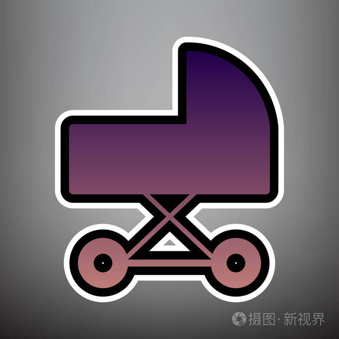 带黑色的紫色渐变图标插画-正版商用图片0s9ty1-摄图新视界
