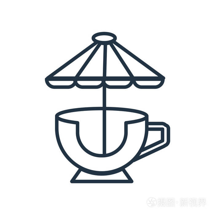 旋转杯图标矢量在白色背景下分离, 旋转杯透明标志插画-正版商用图片0