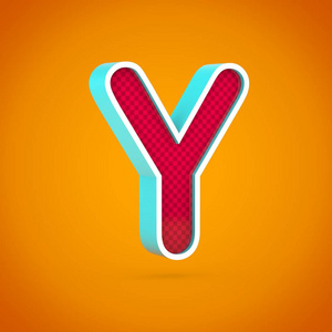 红色字母 y 大写.