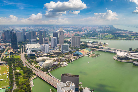 新加坡夏日全景鸟瞰图