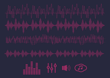 声波音乐图标.电波矢量照片