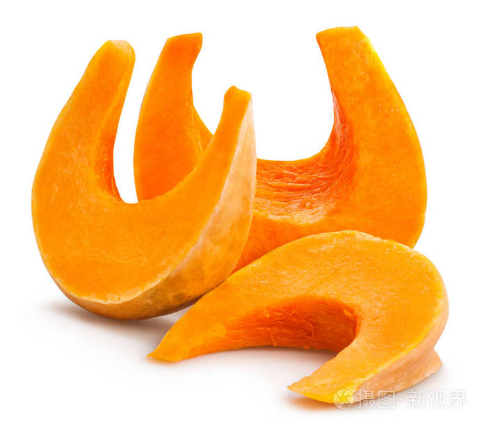 南瓜切片封闭拍摄