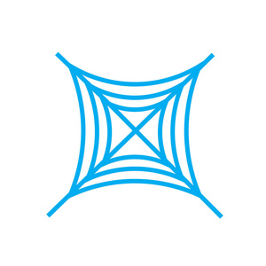 白色 backgro 上的蜘蛛网图标矢量符号与符号分离