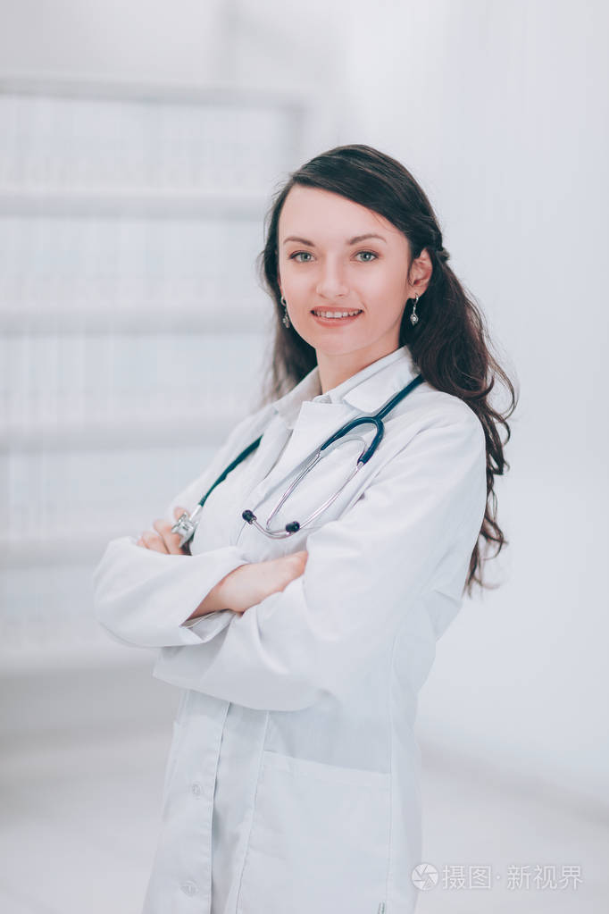 治疗师的女医生肖像