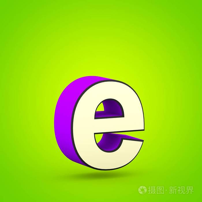 超级英雄字母 e 小写.3d.