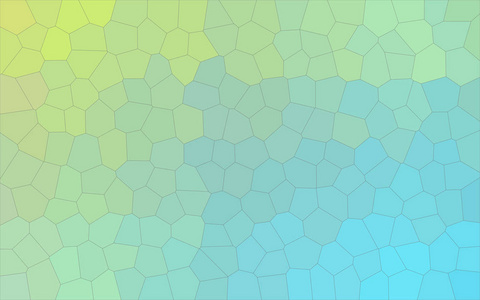 黄色和绿色蓝色中间尺寸六边形的有用的抽象例证。对您的设计很有好处