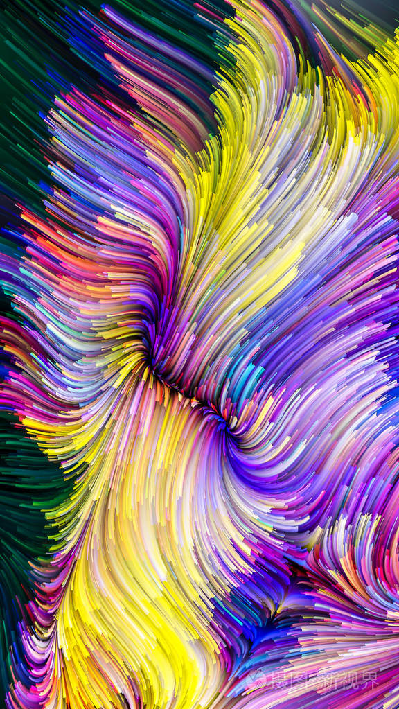 设计,创意和想象力项目中流动涂料图案的抽象构图, 用作屏幕和设备的