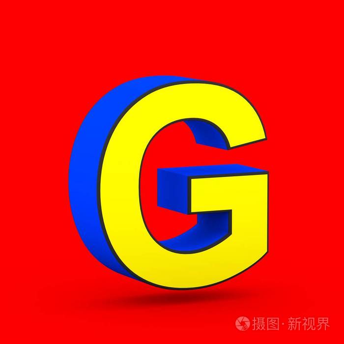 超级英雄字母 g 大写.