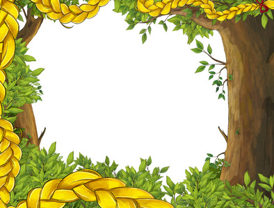 卡通森林场景 — — 边境照片