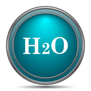 H2o 图标。白色背景上的互联网按钮