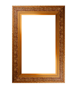 旧木相框与空地方为文本或图像在白色的背景
