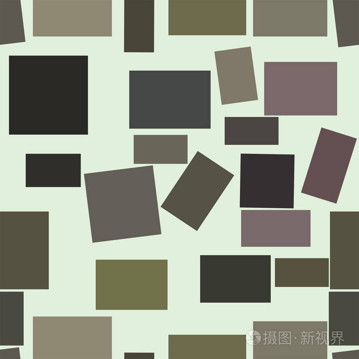 无缝抽象几何背景, 形状为方形, 长方形图案.矢量插图图形