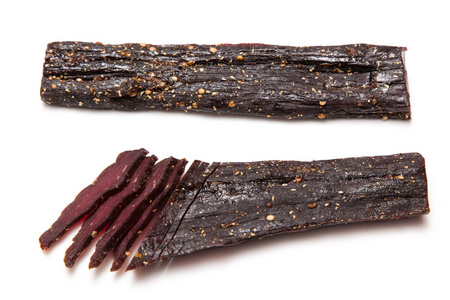 棍子的南非干咸肉条两根棍子的南非干咸肉条牛肉干咸肉条枝,bitoning