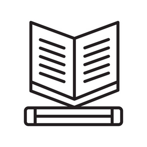 书籍图标矢量隔离在白色背景为您的 web 和移动应用程序设计, 书籍徽标概念