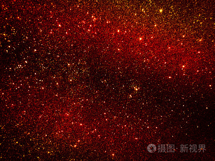 黑色和红色渐变银河闪闪发光的纹理背景