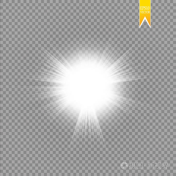 透明背景上孤立的太阳矢量图