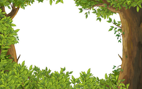 卡通森林场景 — — 边境照片