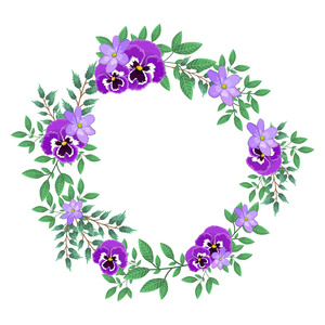 紫色花花圈