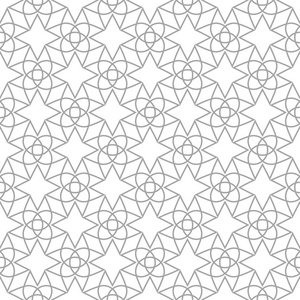 白色背景上的灰色几何装饰。网络纺织品和墙纸无缝模式