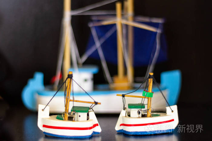 模型木制玩具帆船