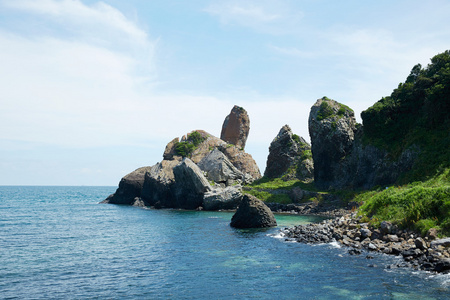 日本旅游景点立神岩图片
