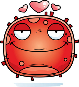 血红细胞在爱看的卡通插图照片