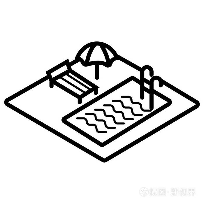 游泳池图标矢量图插画-正版商用图片0sbtwm-摄图新视界