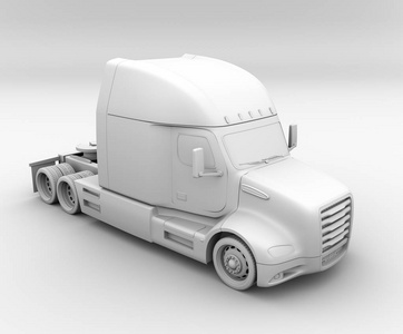 粘土渲染燃料电池驱动的美国卡车.3d 渲染图像照片