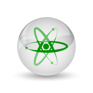 原子图标。白色背景上的互联网按钮