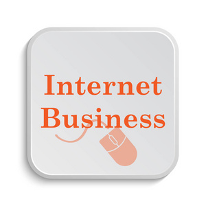 互联网业务图标。白色背景上的互联网按钮