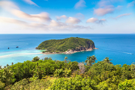 夏季, 泰国帕岸岛上的湄美全景鸟瞰图