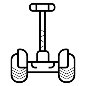 赛格威图标。赛格威侧面和前视图