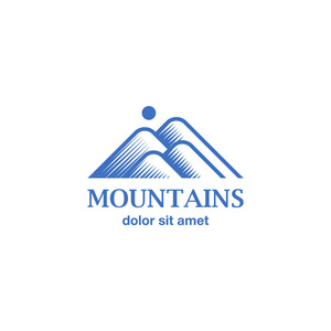 山的标志想法为名片, 品牌和企业身分照片