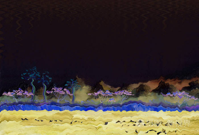 湖面上有热带树木 水面上有鸟儿 夜的风景是一个星光的夜晚 在背景是山 油画与数字技术照片 正版商用图片0scjn4 摄图新视界 湖面上有热带树木 水面上有鸟儿 夜的风景是一个星光的夜晚 在背景是山 油画与数字技术照片 正版商用图片0scjn4 摄图新视界