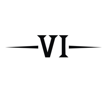 徽标类型罗马数字6类型六在字母表字母徽标标志标志符号设计插图为